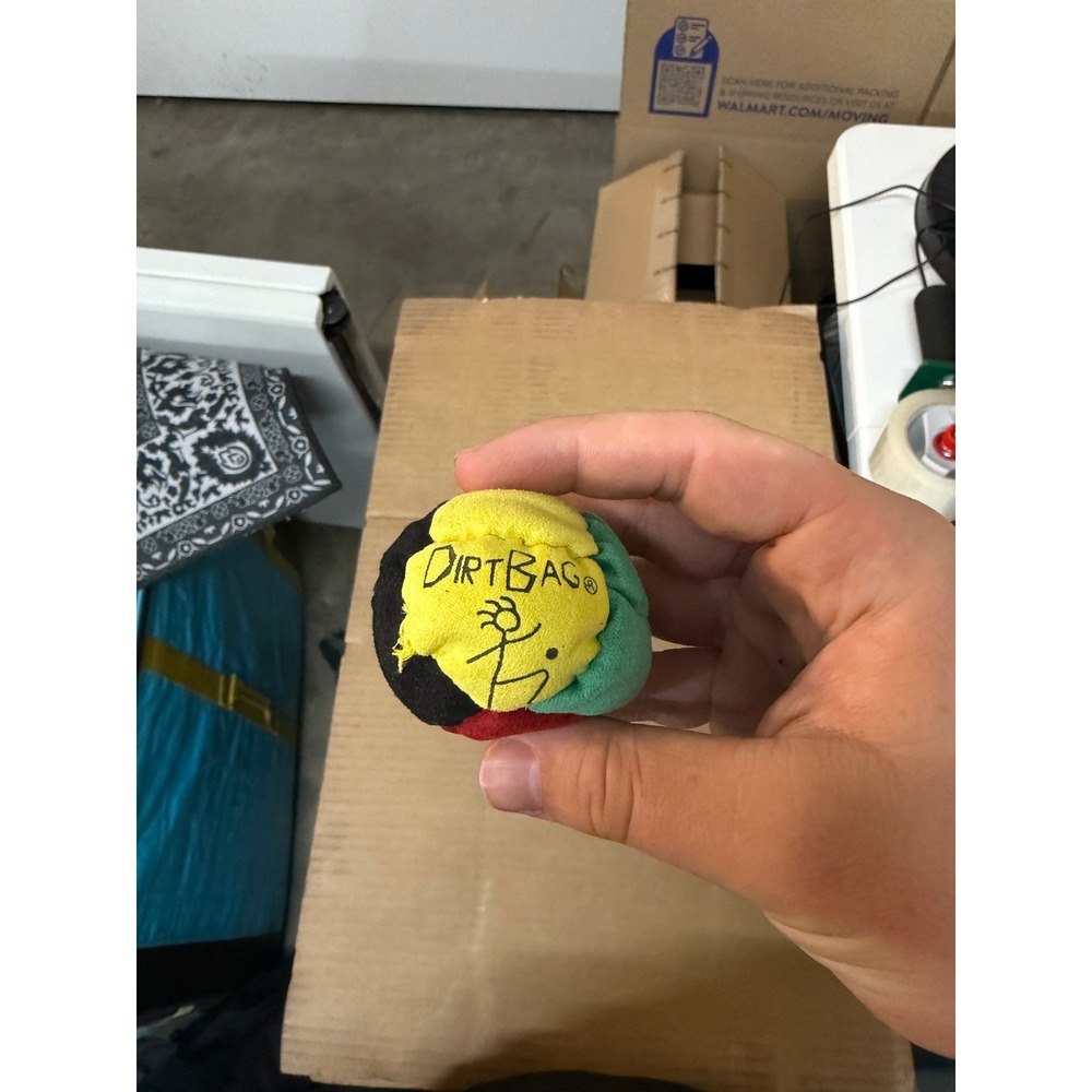 Dirtbag Hacky Sack Footbag Rasta Colorway Red Yellow Green Black Multi Panel